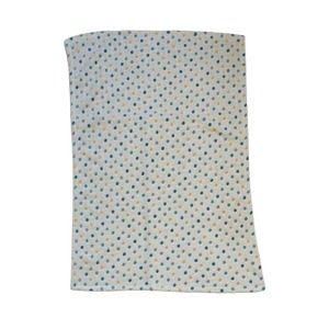 Stephan Baby Polka Dots White Blue Yellow Fleece Baby Security Blanket Lovey